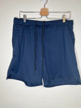Nike Men’s Knit Athletic Shorts Drawstring Elastic Waist Navy Blue XL